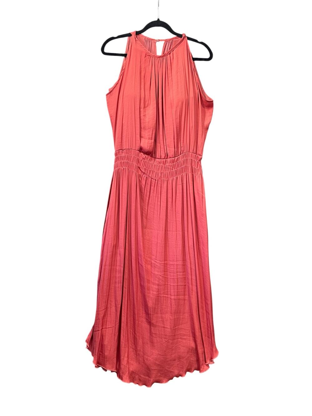 SheBird Go To Maxi Dress Sunset Orange Built In Bra Dress Size 6 Fits US XL